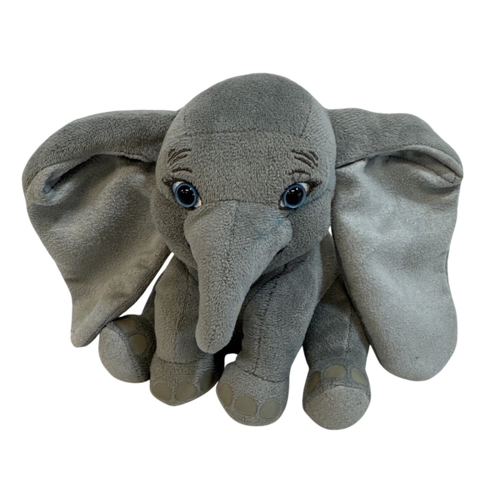 Gray Elephant Plush Stuffed Animal Toy Big Ears Cute Nursery Decor Gift